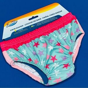 SwimWays Swim Diaper - Large Pack Unicorn Mermaid Starfish Girl’s Swim Diaper